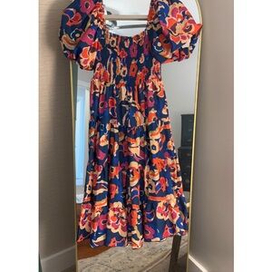 Floral Maxi Dress with Puff Sleeves